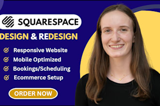 build squarespace website design or redesign square website development