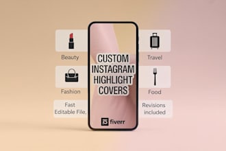 design minimalist instagram highlight covers for your profile