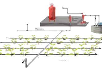 design custom irrigation plans including drip, sprinkler, and cad layouts
