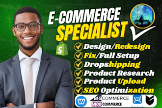 design, setup, fix, build ecwid, big cartel, bigcommerce woocommerce weebly wix