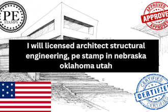 licensed architect structural engineering, pe stamp in nebraska oklahoma utah