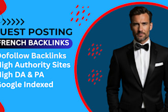 publish high quality french guest post with SEO dofollow backlink