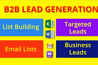 b2b lead generation, linkedin leads, email list and targeted leads