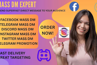 do instagram mass dm, discord mass dm telegram mass dm to your targeted audience