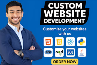 do website development as full stack web developer, front end, backend developer
