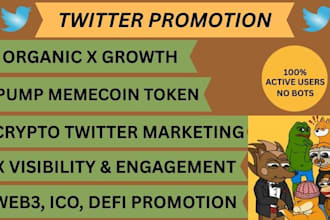 crypto x twitter growth, drive engagement,web3,  token sales, memecoin promotion