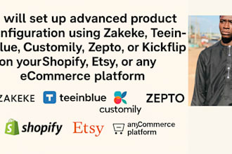 set up 2d 3d product configuration for your shopify store using zakeke, kickflip