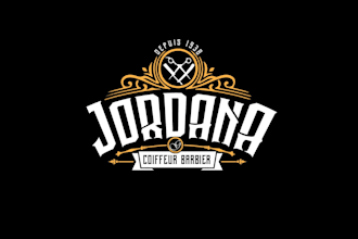 design an attractive modern barbershop logo