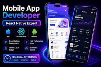 develop cross platform mobile app using react native