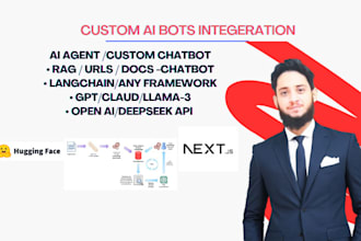 create ai chatbot or chatgpt custom ,rag ,llm, gpt4, deepseek and langchain