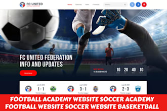 football academy website soccer academy football website club soccer website