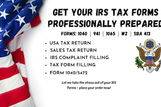 file form 1065 1220 w8ben 5472 w2 w9 1040 941 1040nr tax return to irs