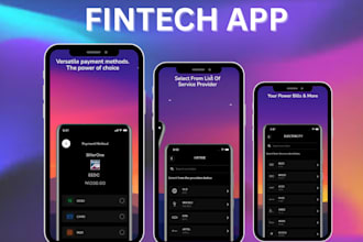 develop fintech app neobank app wallet app bill payment
