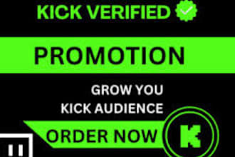 do organic kick and twitch live viewer promotion, real USA audience