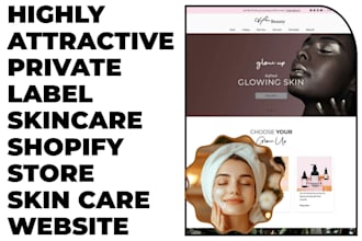 design private label skincare shopify store skin care skin care website