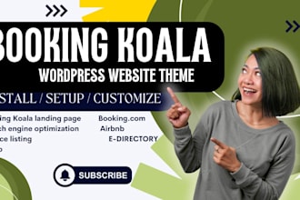 setup booking koala website, office cleaning with booking koala and elementor