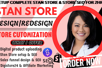 stan store setup, sales funnel, digistore24 affiliate marketing setup beacons ai