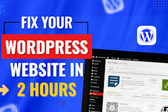 fix any wordpress error, bug, or broken site within 2 hours