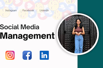 be your social media manager for instagram, facebook and linkedin