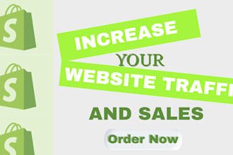 do shopify marketing, shopify promotion to get shopify traffic sales