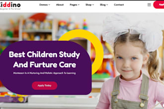 design squarespace kindergarten website children daycare preschool website
