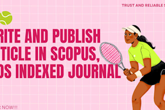 write and publish article in scopus, wos indexed journal