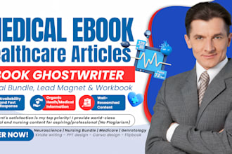 write medical ebook health and fitness, healthcare article, nursing ebook writer