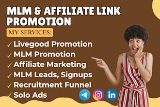 do exclusive livegood promotion, mlm marketing affiliate recruitment setup fb ig
