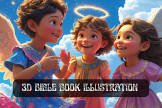 write christian children book and do christian children bible story illustration