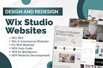 create wix website, landing page design, redesign, development and SEO