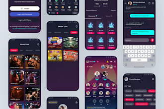 build live streaming app, social media app, social chat app chat app, dating app