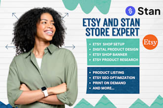 setup etsy shop stan store etsy digital products etsy listing
