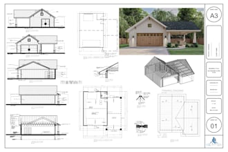 draw architectural floor plans, elevations and sections in autocad and sketchup