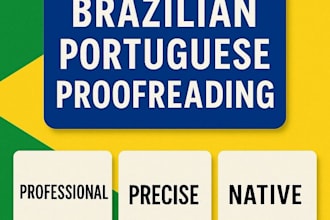 proofread and edit your brazilian portuguese text
