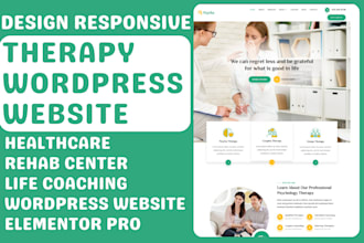 design therapy website healthcare rehab center life coaching wordpress website