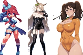 draw 2d pixel art 2d character sprite sheet pixel animation