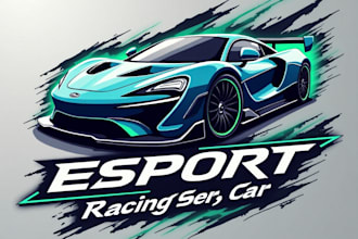 design high quality esport racing car logo with express delivery