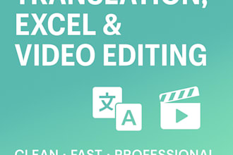 translate, edit documents, format excel and word files