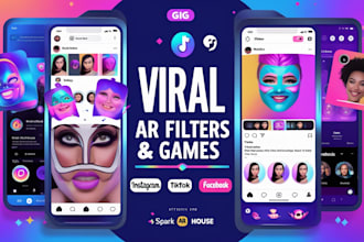 create viral ar filters effects games for instagram tiktok facebook snapchat