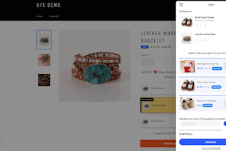 fix, edit, develop a shopify custom slide cart drawer and add cart drawer