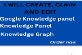 create active google knowledge panel, knowledgepanel, for all category, people