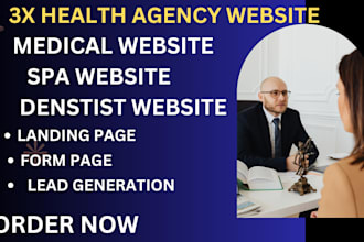 design medical, healthcare, spa, dentist, doctor, hospital or clinic website