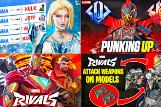 create a professional marvel rivals thumbnail