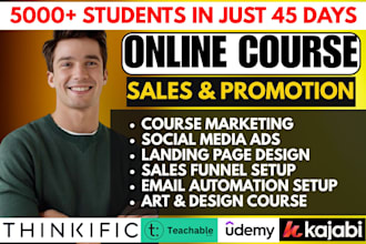 do udemy online course promotion kajabi thinkific art design course promotion