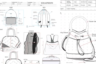 create bag tech pack backpack tech pack handbag and fashion bag design tech pack