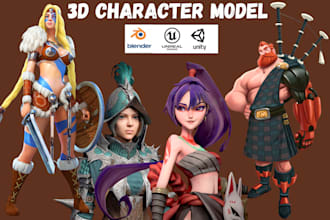 stylized 3d game character 3d mascot model cartoon character design 3d animation