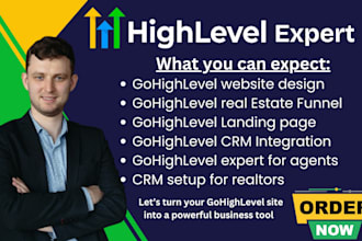 build go high level real estate agents website sales funnel ghl crm automation