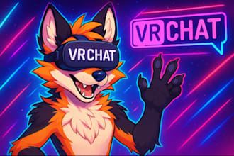 create custom animal character, fetish fursona, anthro avatar, furry 3d vrchat