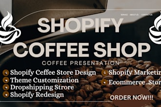 create coffee shopify store coffee shopify brand dropship coffee shopify brand
