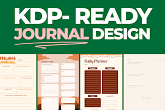design KDP ready journals or planners professionally